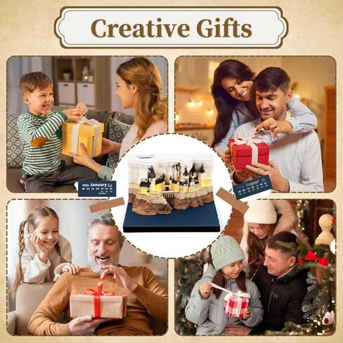 3D Memo Pads Calendar 2025 ، Magic Castle 3D DIY Memo Memo Pad with Lights ، Time Piece Calendar 2025 Tear Away Corving Diy Post Post Craft (Magic Castle) in Saudi Arabia