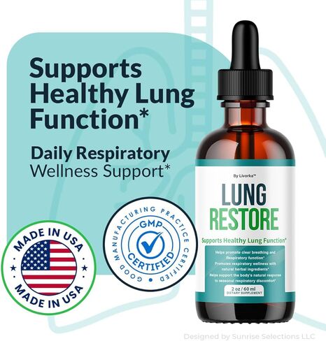 (3 Pack) Lung Restore Drops - Official LungRestore Advanced Liquid Drop Supplement - Maximum Strength, Natural Premium Support Vitamins for Overall Health & Wellness Reviews, 3 Bottles for 3 Months in Kuwait