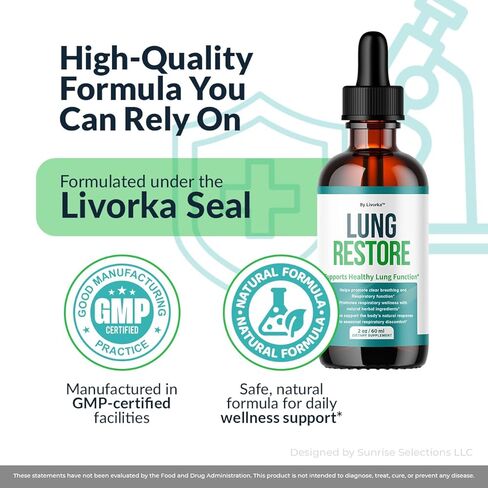 (3 Pack) Lung Restore Drops - Official LungRestore Advanced Liquid Drop Supplement - Maximum Strength, Natural Premium Support Vitamins for Overall Health & Wellness Reviews, 3 Bottles for 3 Months in Kuwait
