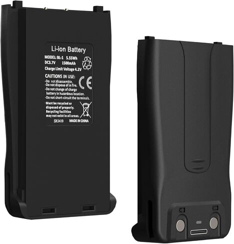 5Packs 888S Two Way Radio Li-ion Battery 1500mAh USB-C Rechargeable BL-1 3.7V Compatible with 777S 666S 999S H-777 C1 Walkie Talkies in Saudi Arabia