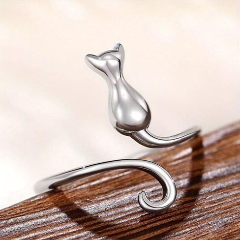 Cute Fashion Copper Cat Adjustable Animal Ring for Women Men Daily Casual Vacation Wear Jewelry Accessory Gifts in Saudi Arabia