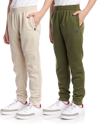 DKNY BOYS 'Spoypants - 2 Pack خفيفة الأداء الأداء ركض ركض للأولاد - سروال الركض الرياضي للتنفس (8-12) in Kuwait