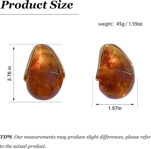 Brown Earrings for Women Vintage Gold Statement Small Stud Earrings Trendy Brown Jewelry Accessories Gift in Saudi Arabia