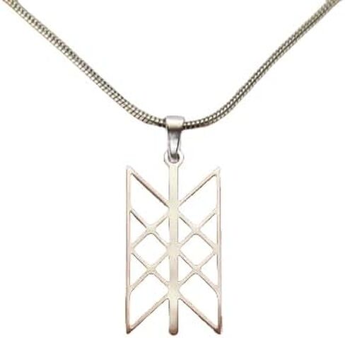 Generic Web of Wyrd Necklace, Skulds Net Norse Matrix of Fate Stainless Charm Pendant nb 18""(46cm) chain charm Fast Free Supply in Saudi Arabia