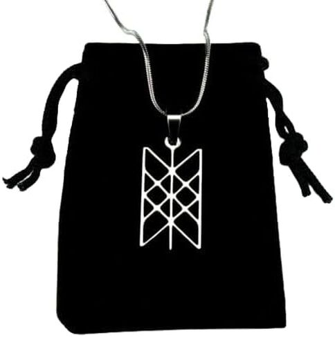 Generic Web of Wyrd Necklace, Skulds Net Norse Matrix of Fate Stainless Charm Pendant nb 18""(46cm) chain charm Fast Free Supply in Saudi Arabia