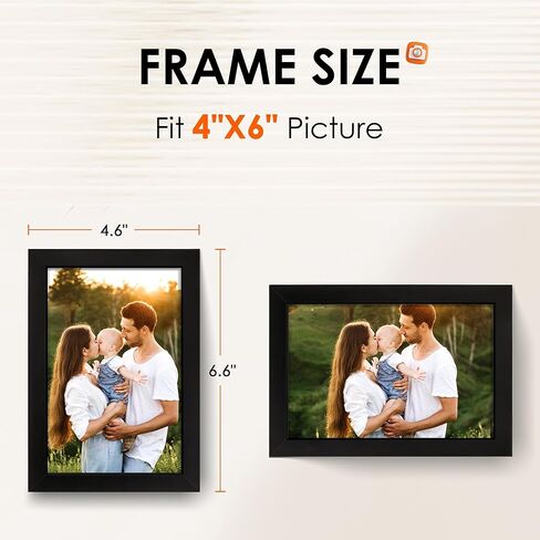 4x6 Picture Frame, Black 4x6 Photo Frames for Wall Hanging or Tabletop Display in Saudi Arabia