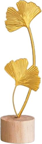 Gold Ginkgo Leaf Statue, Modern Iron Ginkgo Leaf Desktop Sculpture Ornament Creative Home Decor Accents for Tabletop Entryway in Saudi Arabia