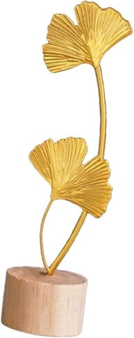 Gold Ginkgo Leaf Statue, Modern Iron Ginkgo Leaf Desktop Sculpture Ornament Creative Home Decor Accents for Tabletop Entryway in Saudi Arabia