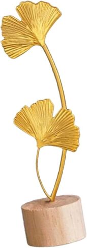Gold Ginkgo Leaf Statue, Modern Iron Ginkgo Leaf Desktop Sculpture Ornament Creative Home Decor Accents for Tabletop Entryway in Saudi Arabia