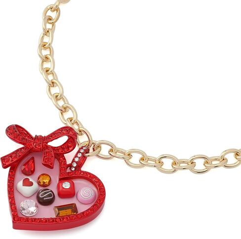 Betsey Johnson Jewelry Women's Love Spell Heart Chocolate Box Pendant Necklace in Saudi Arabia