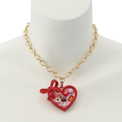 Betsey Johnson Jewelry Women's Love Spell Heart Chocolate Box Pendant Necklace in Saudi Arabia