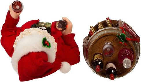 Kurt S. Adler 10.5-Inch Fabriché Wine Tasting Santa, 2 Piece Set in Saudi Arabia
