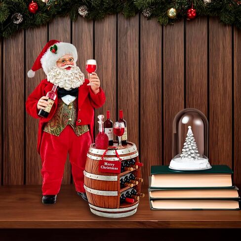 Kurt S. Adler 10.5-Inch Fabriché Wine Tasting Santa, 2 Piece Set in Saudi Arabia