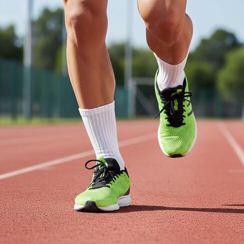 5 Pairs Unisex Crew Socks, Premium White Mid-Calf Socks for Men and Women, All-Purpose Casual Athletic Wear in Saudi Arabia