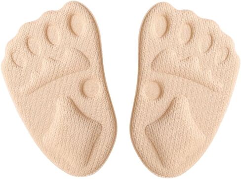 5 Pairs Women High Heel Forefoot Cushion Sandals Non-Slip Half Insole Sweat Absorbing Foot Care Pad Shoe Inserts 12 * 7.5 cm in Saudi Arabia