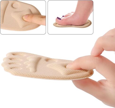 5 Pairs Women High Heel Forefoot Cushion Sandals Non-Slip Half Insole Sweat Absorbing Foot Care Pad Shoe Inserts 12 * 7.5 cm in Saudi Arabia