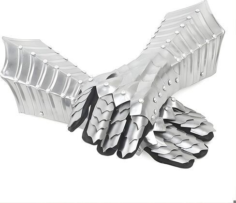 Medieval Warrior Brand Metal Gothic Knight Gauntlets – Wearable Steel Armor Gloves for LARP, Cosplay & Renaissance Costume in Saudi Arabia