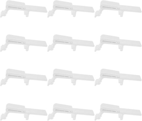 PIYANYO Vertical Blind Replacement Clamps Curtain Box clamp Brackets and dust Cover Brackets Universal Track Installation Clamps Suitable for top Rails of 1-1/2 inches and 1-9/16 inches 12pcs in Saudi Arabia