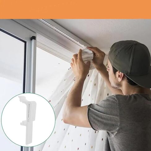 PIYANYO Vertical Blind Replacement Clamps Curtain Box clamp Brackets and dust Cover Brackets Universal Track Installation Clamps Suitable for top Rails of 1-1/2 inches and 1-9/16 inches 12pcs in Saudi Arabia