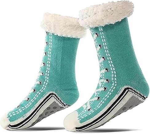 Ultra-Thick Cashmere Slipper Socks for Women, Non-Slip Fluffy Warm Winter Home Socks Unique Christmas for Gifts in Saudi Arabia