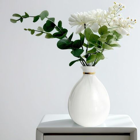 Small Bud Vase for Flowers Mini Flower Vases in Bulk for Centerpieces Home Decor Gift Wedding Party Favors Housewarming Table Decor, Dining Room (White) in Saudi Arabia