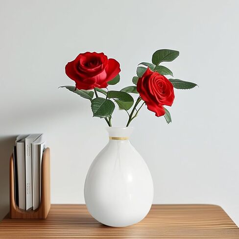 Small Bud Vase for Flowers Mini Flower Vases in Bulk for Centerpieces Home Decor Gift Wedding Party Favors Housewarming Table Decor, Dining Room (White) in Saudi Arabia