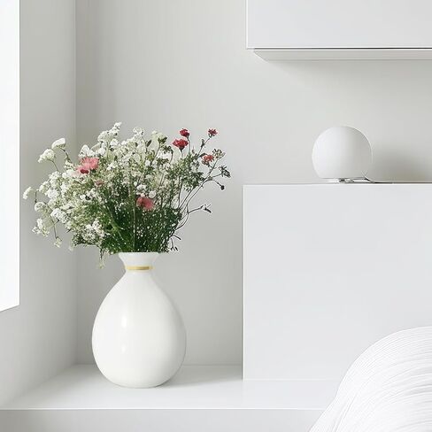 Small Bud Vase for Flowers Mini Flower Vases in Bulk for Centerpieces Home Decor Gift Wedding Party Favors Housewarming Table Decor, Dining Room (White) in Saudi Arabia