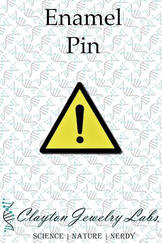 Clayton Jewelry Labs Exclamation Warning Sign Enamel Pin in Saudi Arabia