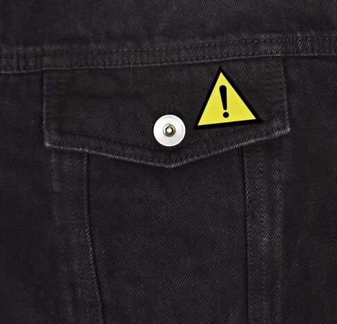 Clayton Jewelry Labs Exclamation Warning Sign Enamel Pin in Saudi Arabia