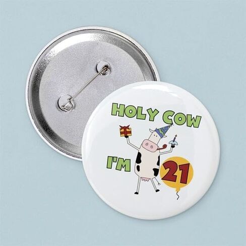 CafePress Cow 21St Birthday 2.25 Button 2.25" Round Pinback Button in Kuwait