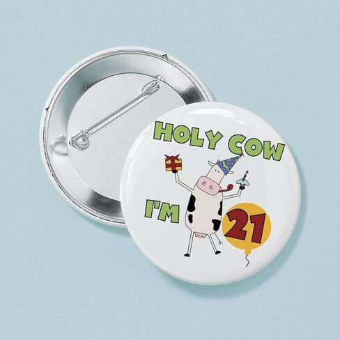 CafePress Cow 21St Birthday 2.25 Button 2.25" Round Pinback Button in Kuwait