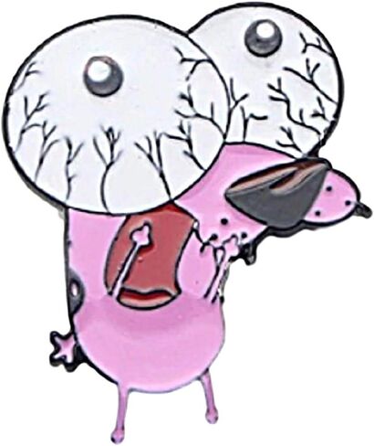 New Horizons Production Courage The Cowardly Dog Funny Metal Enamel Pin in Saudi Arabia