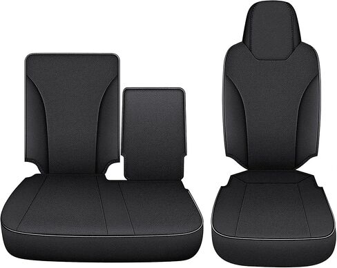 Custom Fit Seat Covers for Isuzu NPR: 2006-2019 2020 2021 2022 2023 2024 Leather Car Seat Covers Full Set Black in Kuwait