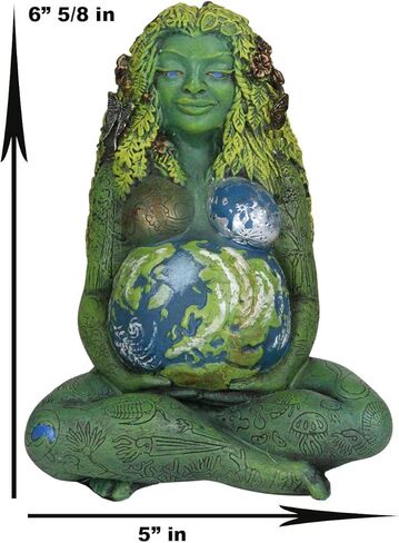 تمثال Ebros Gift Millennial Gaia Earth Mother Goddess Te Fiti بطول 7 بوصات من Oberon Zell (أخضر الأرض) in Kuwait