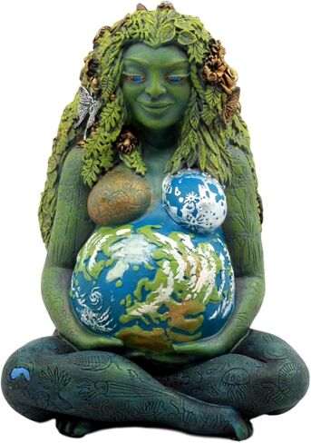 تمثال Ebros Gift Millennial Gaia Earth Mother Goddess Te Fiti بطول 7 بوصات من Oberon Zell (أخضر الأرض) in Kuwait