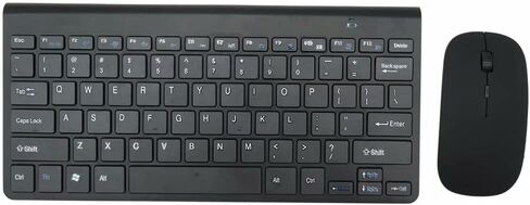 USonline911 Premium Quality Black Wireless Keyboard and Mouse, Wireless Mouse and Keyboard Combo, 2.4GHz Silent USB Wireless Keyboard Mouse Combo Waterproof for PC Desktops Computer, Laptops, Windows in Saudi Arabia