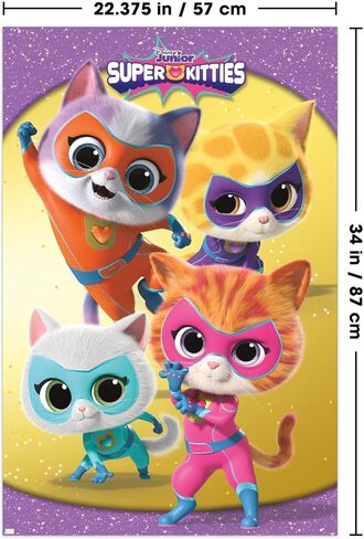 Disney Junior Super Kitties - Group Wall Poster, 34L" x 22.4W", Unframed Version in Saudi Arabia