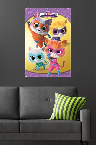 Disney Junior Super Kitties - Group Wall Poster, 34L" x 22.4W", Unframed Version in Saudi Arabia