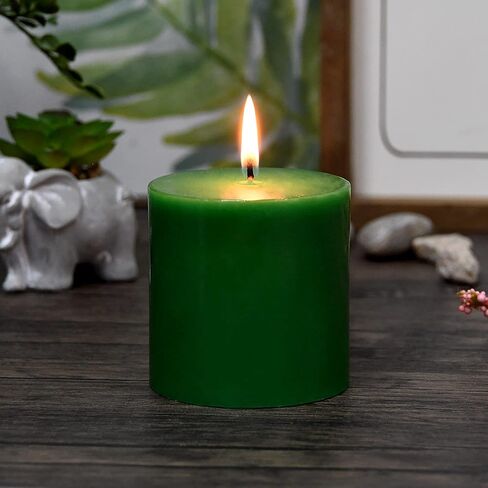 3 Inch Hunter Green Pillar Candle in Saudi Arabia