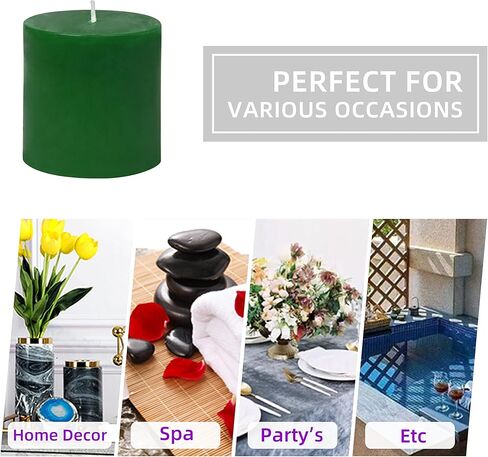 3 Inch Hunter Green Pillar Candle in Saudi Arabia