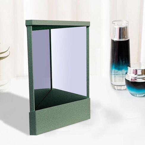Biplut Non-Reversing Mirror, True Image Reflection, Precision True Images Real Reflection, Precision Glass Viewing Angle, Makeup Vanity Non-Magnifying Tabletop Beauty Mirror (Atrovirens, Small) in Saudi Arabia