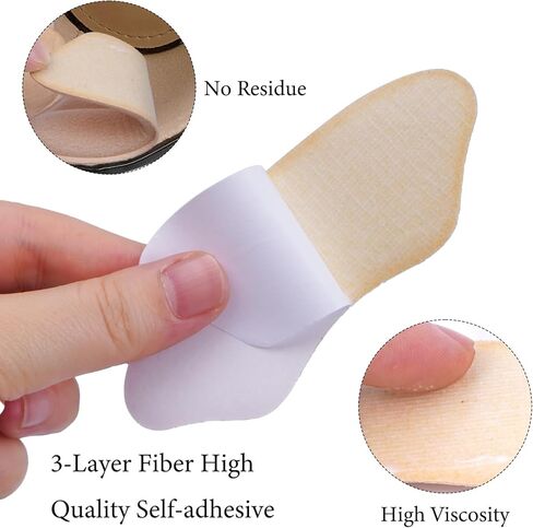 4 Pairs Ball of Foot Cushions and Heel Pads Inserts, Metatarsal Pads for Women, Beige and Black in Saudi Arabia