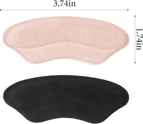 4 Pairs Ball of Foot Cushions and Heel Pads Inserts, Metatarsal Pads for Women, Beige and Black in Saudi Arabia