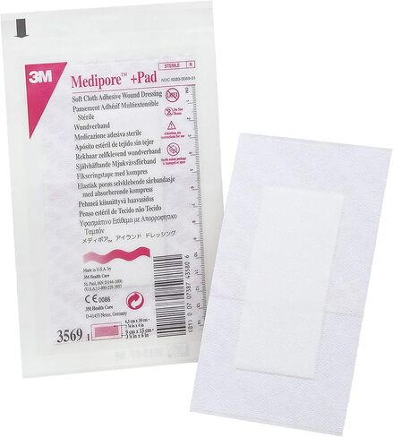 3M Medipore لاصق الجروح 3.5 بوصة × 6 بوصة - يُباع بواسطة صندوق 25 3569 in Kuwait