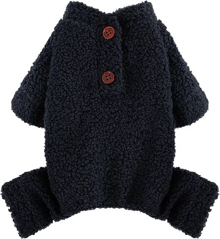 Dog Pajamas Small Size Dogs Girl Boy Fleece Puppy Clothes Jammies 4 Leg Dog Pjs for Chihuahua Yorkie Spring Winter Warm Onesie Jumpsuit Clothing Pet Dogs Male Female, Medium, Blue in Kuwait