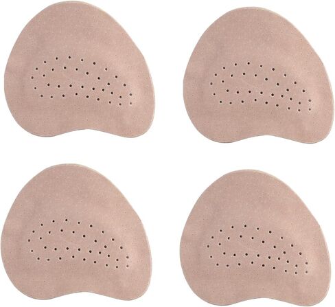 3 Pairs Forefoot Cushion Inserts for Women Shoes, Sandals Forefoot Pads for Women High Heels Anti-Slip Insole Pads, Self-Adhesive Shoe Pad Stickers Inside Shoes for Shoe Too Big(Beige White) in Saudi Arabia