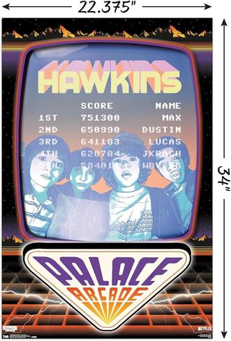 Trends International Netflix Stranger Things: Season 2 - Palace Arcade Wall Poster, 34L x 22.4W, Unframed Version in Saudi Arabia