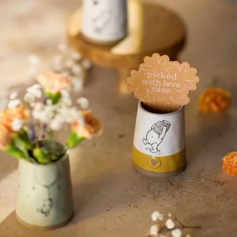 DEMDACO Picked with Love Vase for Fresh or Artificial Flowers 2 x 3 Inch Ceramic Stoneware Friendship in Saudi Arabia