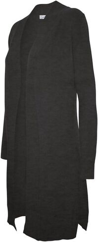 Cielo Women's Solid Basic Long Line Open Front Pockets Knit Sweater Cardigan in Saudi Arabia