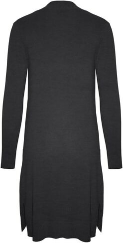 Cielo Women's Solid Basic Long Line Open Front Pockets Knit Sweater Cardigan in Saudi Arabia